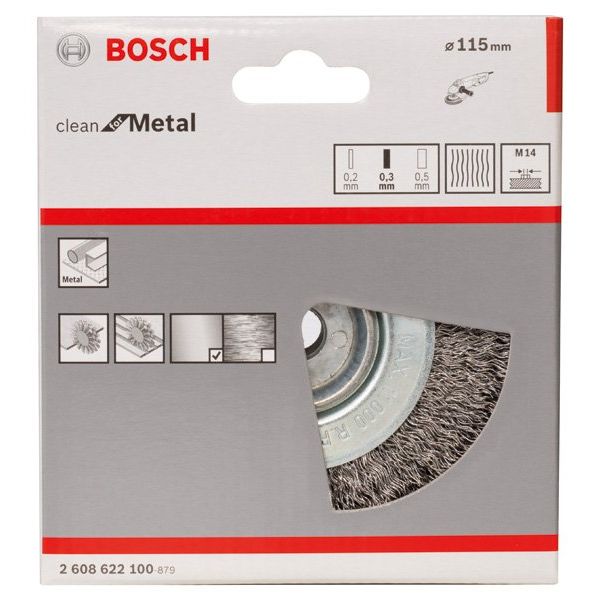 Bosch - Rotierende Drahtbürste PRO Metal clean 2608622100 Scheibenbürste 115 x