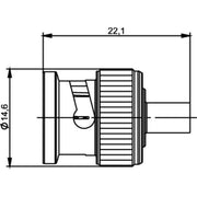 Telegärtner - Koax-Steckverbinder BNC-Kabelstecker Löt 100023310 G10 (1673A, UT-141) − 5 Stück