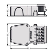 WAGO GmbH & Co. KG - Zubehör/Ersatzteile für Klemmen Zugentlastungsgehäuse 831-3025 4-teilig,lgr − 5 Stück