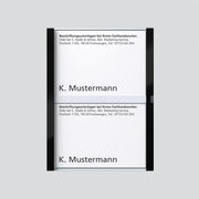 Siedle&Söhne - Zubehör/Ersatzteile für Türkommunikation Namensschild sw-hgl 200029953-00 f. TM612-2/BTM650-02 − 1 Stück