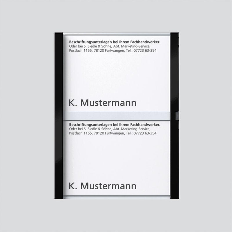 Siedle&Söhne - Zubehör/Ersatzteile für Türkommunikation Namensschild sw-hgl 200029953-00 f. TM612-2/BTM650-02 − 1 Stück