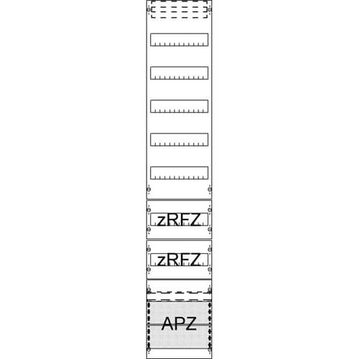 Striebel&John - Verteilerfeld für Installationsverteiler Verteilerfeld FV19A2R2 mit APZ, zRfZ2 9RE − 1 Stück