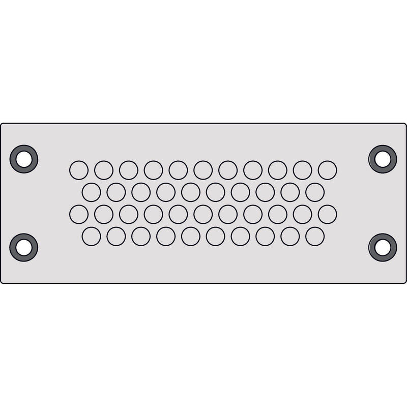 Icotek - Einführungsflansch für Kleingehäuse/Schaltschrank Kabeldurchführungsplatte KEL-DPZ 24/42 grau − 10 Stück