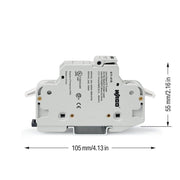 WAGO - Halter für zylindrische Sicherung 2-Leiter-Sicherungshalter 811-410 CC,1-polig,lichtgrau