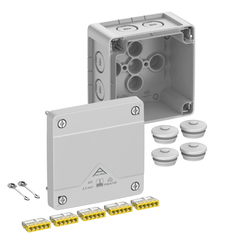 Spelsberg - Dose, Gehäuse für Montage auf der Wand/Decke Abzweigkasten Abox Pro 025-2,5²