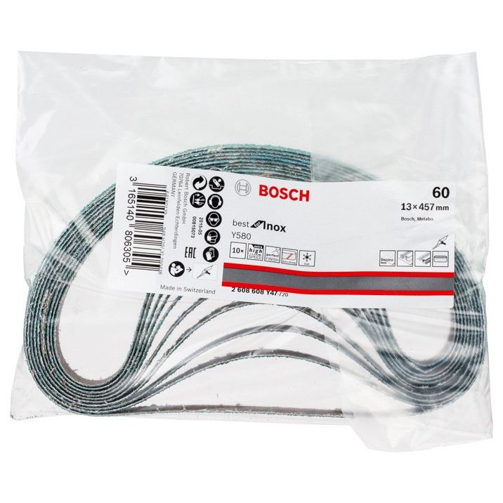 Bosch - Schleifpapier/Schleifvlies PRO Y580 Schleifband, 13 x 2608608Y47 457 mm, 60, 10-tlg