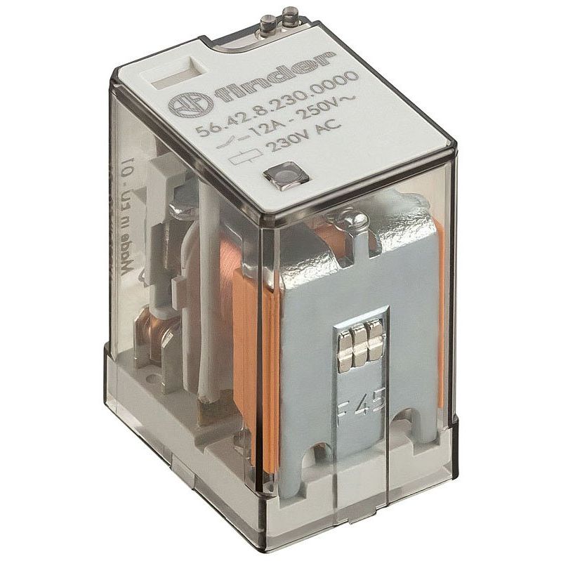 Finder - Schaltrelais Relais 56.42.8.230.4300 2S, 12A, 230VAC − 10 Stück