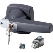 Eaton - Handgriff für Schaltgeräte Knebel 12mm K4 Türeinbau K4DG/C Zylinderschloss grau