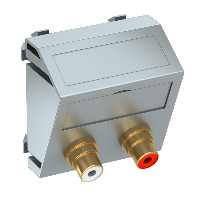 OBO Bettermann - Einsatz/Abdeckung für Kommunikationstechnik Multimediaträger MTS-2R L AL1 45x45mm alu lackiert