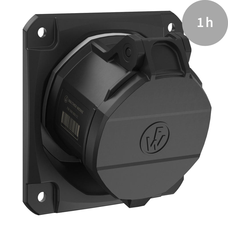 Walther Werke - CEE-Anbausteckdose (IEC 60309) CEE NEO Anbaudose schräg FW532501CC 32A 5P 1h IP54