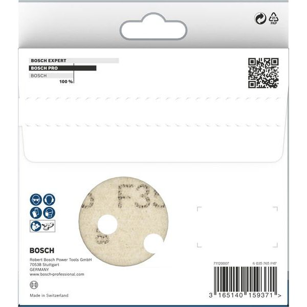 Bosch - Schleifpapier/Schleifvlies PRO F355 Schleifblatt, 125 2608605119 mm, 240, 5-tlg