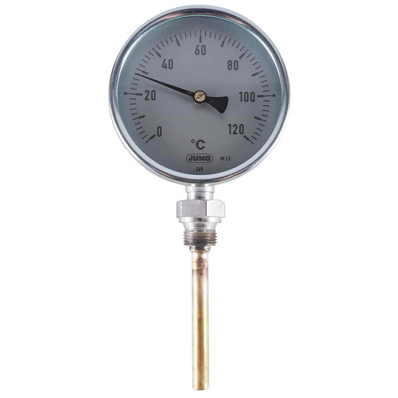 Jumo - Messgerät für Temperatur und Klima Bimetallthermometer Kl.1,5 80000103 0-120°C, EB-L 100mm