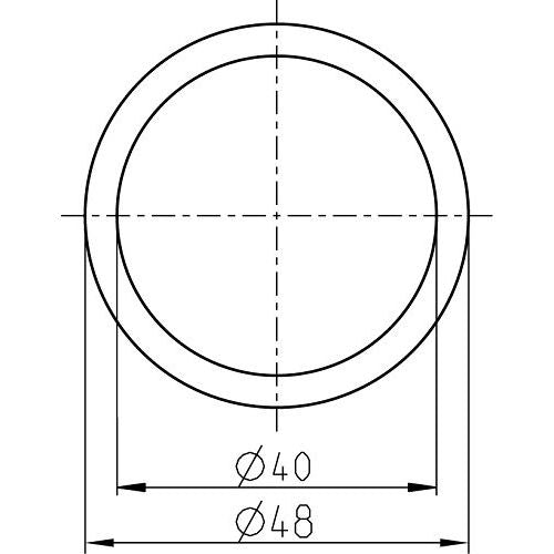 Bernstein - Komponente für die Aufstellung/Anreihtechnik (Schaltschrank) Aluminiumrohr ROHR 48X4X250 rund