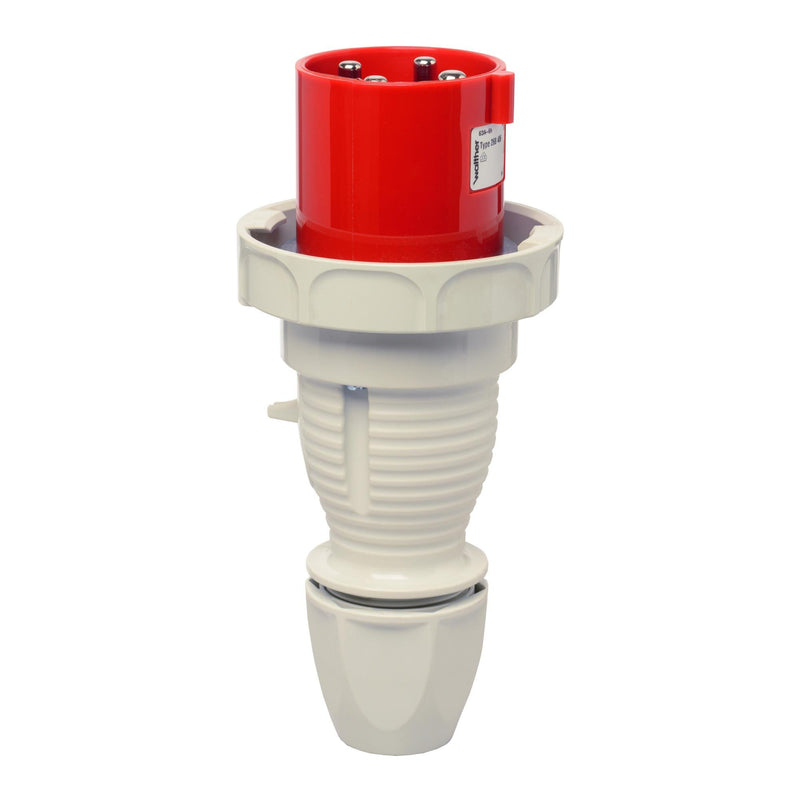 Walther Werke - CEE-Stecker (IEC 60309) Wasserdichter Stecker 268406 63A 4P 6h − 5 Stück