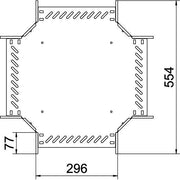 OBO Bettermann - Kreuzstück für Kabelrinne Kreuzung für Kabelrinne RK 130 FT 110x300