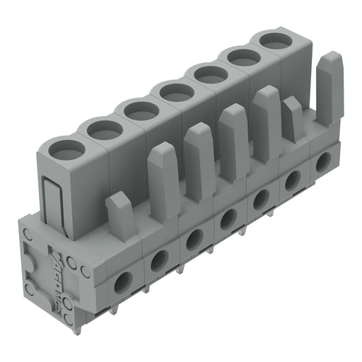 WAGO - Leiterplattensteckverbinder THT-Federleiste gerade 232-137 Rastermaß 5mm,grau − 50 Stück