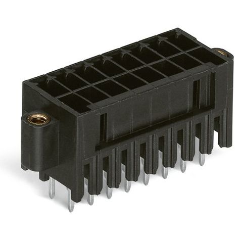 WAGO - Leiterplattensteckverbinder THT-Stiftleiste 2-reihig 713-1468/107-000 0,8x0,8,gerade,sw − 25 Stück