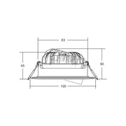 Brumberg Leuchten - Downlight/Strahler/Flutlicht LED-Einbaustrahler 350 mA 12494173 3000K, rund, ws