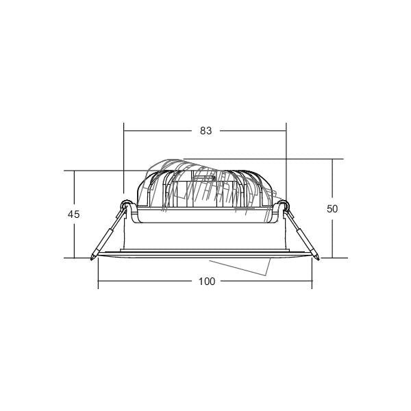 Brumberg Leuchten - Downlight/Strahler/Flutlicht LED-Einbaustrahler 350 mA 12494173 3000K, rund, ws