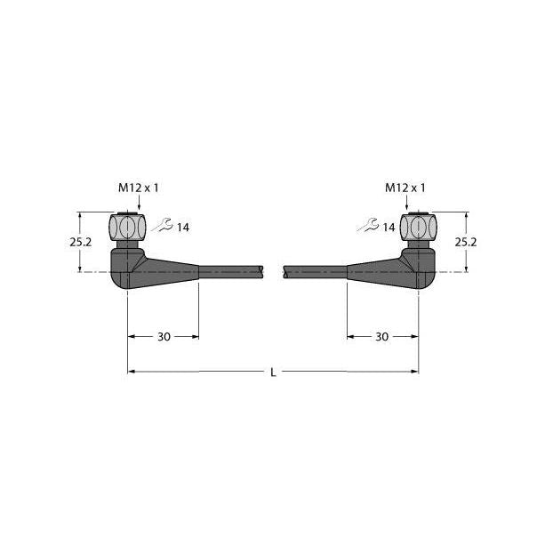 Turck - Konfektioniertes Sensor-Aktor-Kabel Verbindungsleitung WKH4.4-5-WKH4.4/TFG TPE