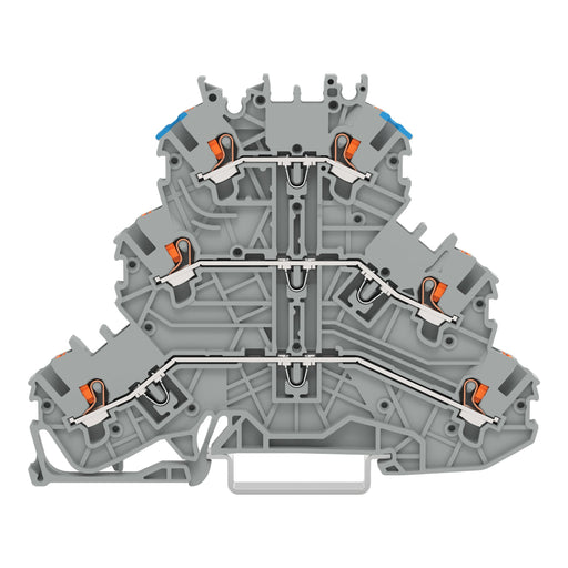 WAGO GmbH & Co. KG - Durchgangs-Reihenklemme Dreistockklemme 2200-3203 gr − 40 Stück