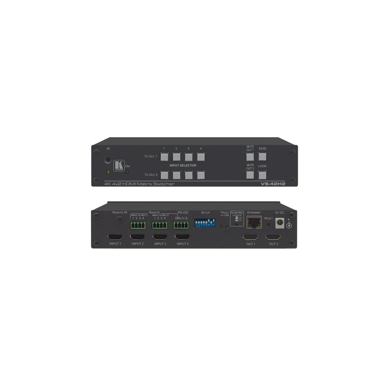 Kramer - Audio-/Misch-/Schaltpult 4K HDMI Matrix-Schalter VS-42H2 4x2,HDCP 2.2