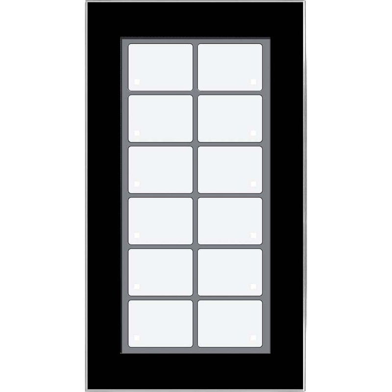 Issendorff - Bussystem-Tastsensor Glas-Tastenfeld LCN - GT12B schwarz m. 12 Tasten − 1 Stück