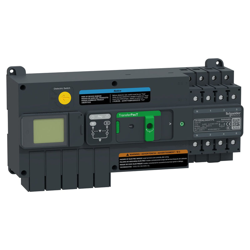 Schneider Electric - Lastschalter Netzumschaltung autom. TA10D4L0404TPE 40A 4P LCD 400VAC