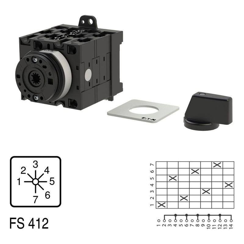 Eaton - Steuerschalter T3 32A Zwischenbau T3-4-8234/XZ Basisschalter 45Grd