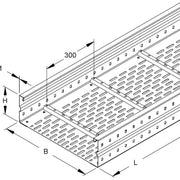 Niedax - Kabelrinne Weitspannkabelrinne WRL 150.200/3 E3 − 3 Meter