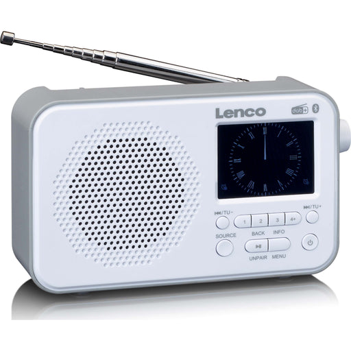 LENCO - Radio DAB+ Taschenradio PDR-036WH portable,Akku,BT