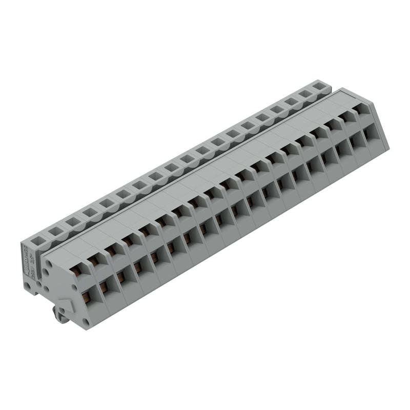 WAGO - Kabelsteckverbinder für Leiterplattensteckverbinder 1-Leiter Federleiste 731-519/008-000 CAGECLAMP 2,5mm²,gr − 10 Stück
