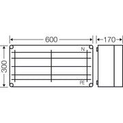 Hensel - Sammelschienengehäuse Mi 6455 400A 600x300x170mm