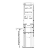 GSAB Elektrotechnik - Anschlussschrank Poller rund mit Sockel 36P1400MFP232 HxD: 1411x360