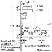Bosch - Dunstabzugshaube Flachschirmhaube DFR067A52 Serie4