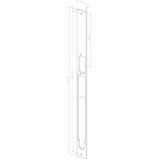 Assa Abloy effeff - Elektrischer Türöffner Renovierungsdistanzblech Z65-34A35----01 408x24x3mm