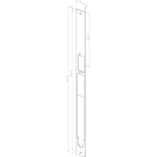 Assa Abloy effeff - Elektrischer Türöffner Renovierungsdistanzblech Z65-34A35----01 408x24x3mm