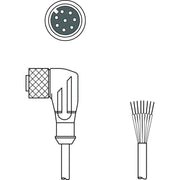 Leuze - Konfektioniertes Sensor-Aktor-Kabel Anschlussleitung KD S-M12-8W-P1-030