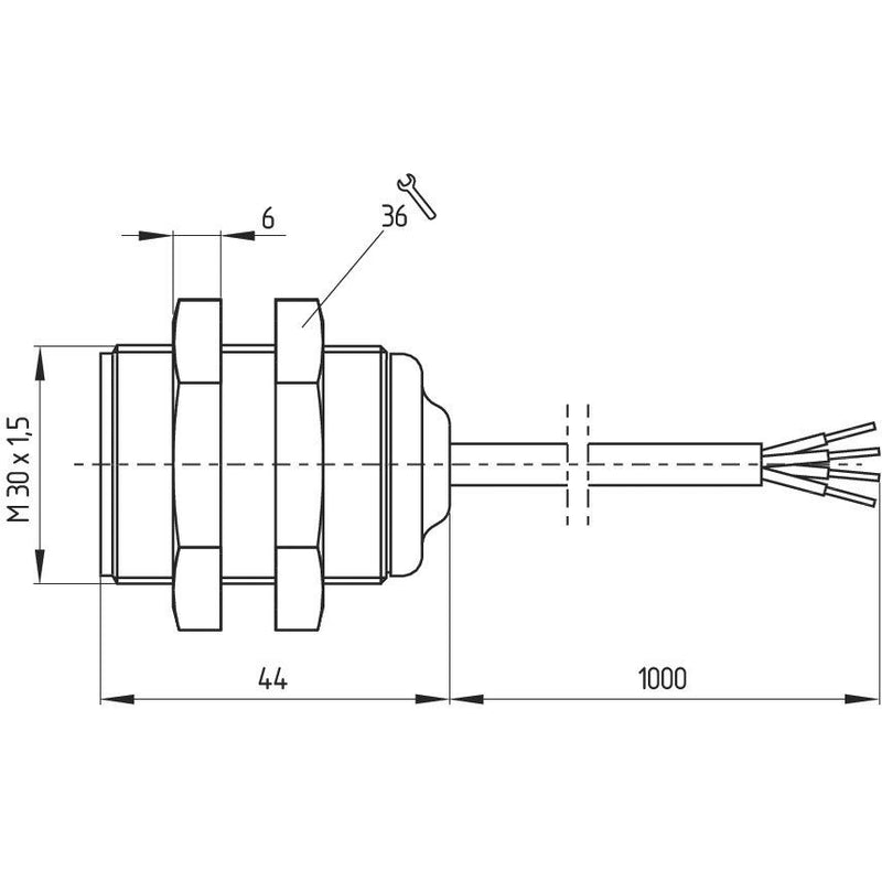 Schmersal - Positionsschalter mit getrenntem Betätiger Sicherheits-Sensor BNS 303-11ZG-ST