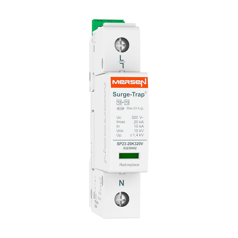 Mersen - Überspannungsableiter für Energietechnik/Stromversorgung Überspg.-Ableiter Typ 2+3 STPT23-20K320V-1PM 20kA Uc320V L-N 1-p