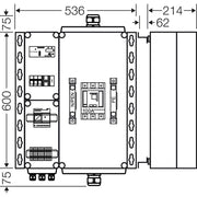 Hensel - Verteilerbaugruppe mit Leistungsschalter PV-Freischaltstelle Mi AE 3223 70kVA, 3-p. m.LS+NA