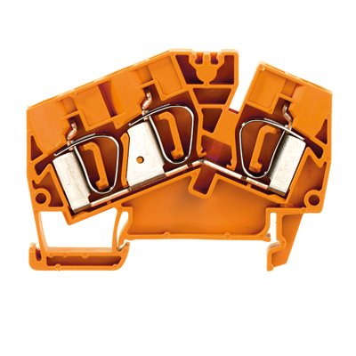 Weidmüller - Durchgangs-Reihenklemme Klemme ZDU 6-2/3AN OR Zugfederanschl.,6mm² − 50 Stück