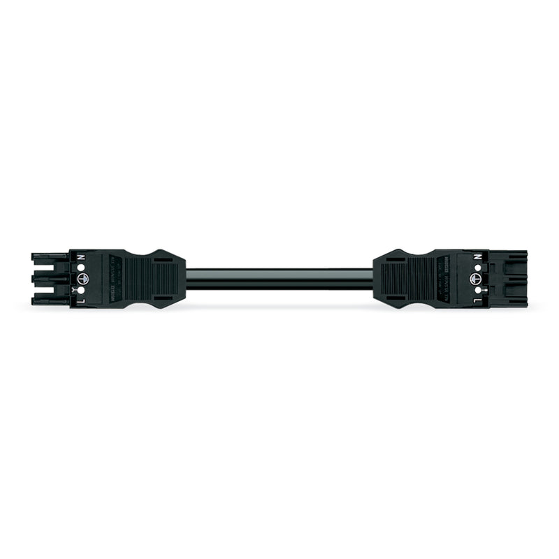 WAGO - Konfektionierte Leitung für steckbare Gebäudeinstallation Verbindungsleitung 771-9993/006-301 3x1,5mmq schwarz