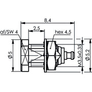 Telegärtner - Koax-Steckverbinder MMCX-Einbaubuchse Au 100025110 50Ohm − 5 Stück