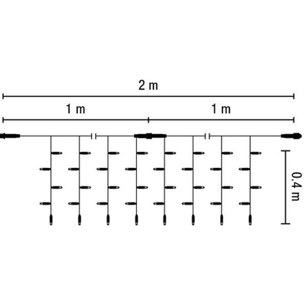Scharnberger+Hasenbein - Festbeleuchtung LED-Drape Lite 240 58722 230VLEDwws o.Stecker