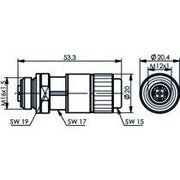 Telegärtner - Modularer Steckverbinder STX M12x1 KD X-kod. 100007546 Cat.6A(IEC) − 10 Stück