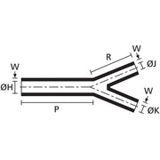 HellermannTyton - Aufteilkappe Warmschrumpfteil 201-1-G PO-X BK 2- Fingerstück − 50 Stück