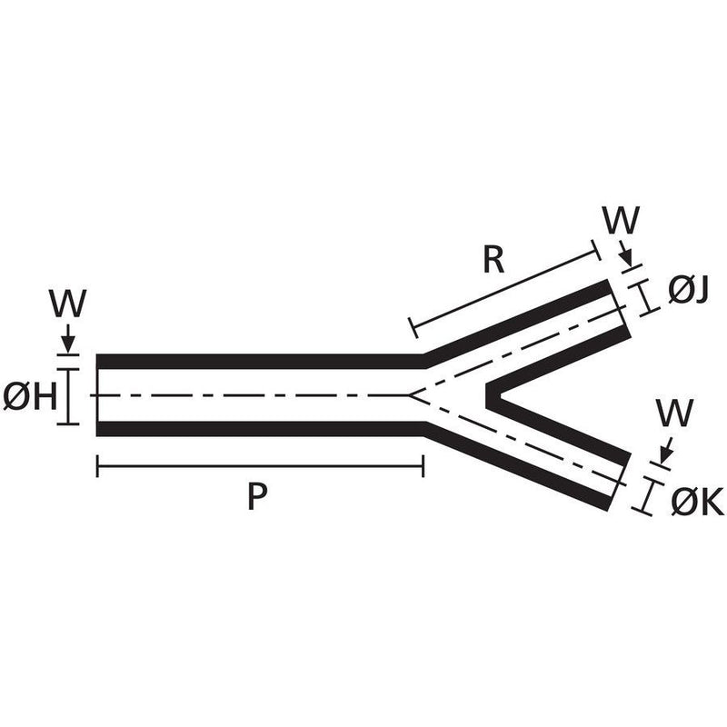 HellermannTyton - Aufteilkappe Warmschrumpfteil 201-1-G PO-X BK 2- Fingerstück − 50 Stück