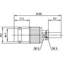 Telegärtner - Koax-Steckverbinder BNC-Kabelbuchse 100023426 50Ohm cr/cr