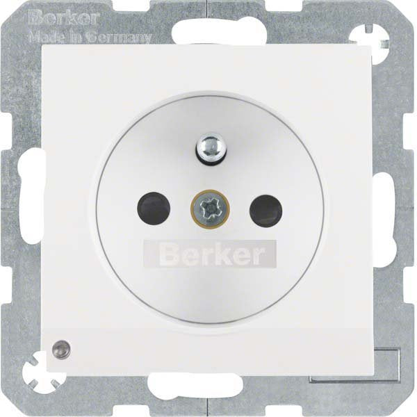 Berker - Steckdose pows/gl 6765101909 m.Schutzkontaktstift